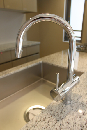 Kitchen. Fushiyugata kitchen faucet / Water purifier integrated faucet
