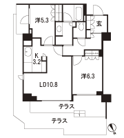Floor: 2LDK, occupied area: 62.75 sq m, price: 77 million yen, currently on sale