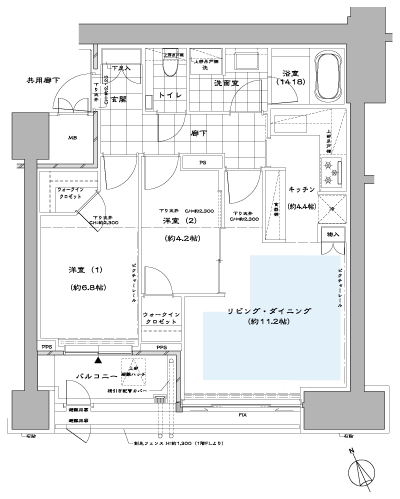 Floor: 2LDK + 2WIC, occupied area: 65.05 sq m, Price: TBD