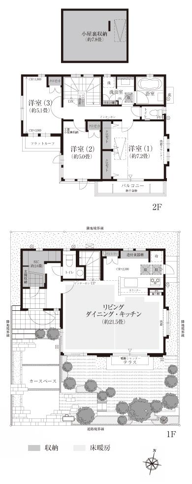 Floor plan. 60m to Inokashira Park