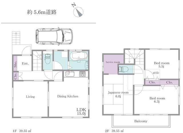 Floor plan. 32,900,000 yen, 3LDK, Land area 100.32 sq m , Building area 79.1 sq m