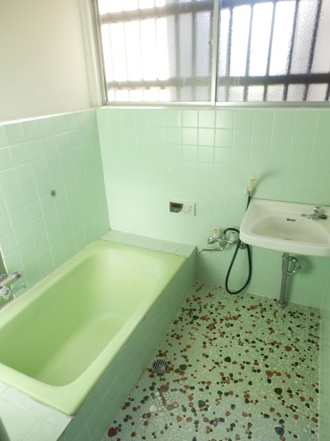 Bath. Bright bathroom with a window Reheating function with