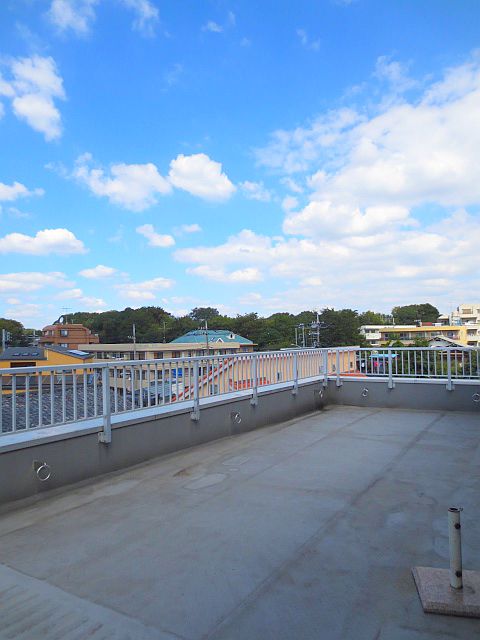 Balcony. Wide ~ Roof balcony had