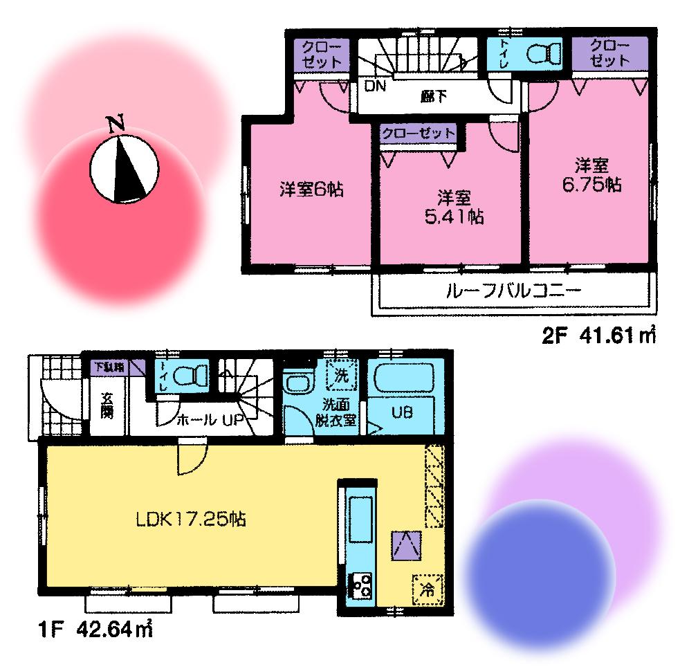 Floor plan. 45,300,000 yen, 3LDK, Land area 107.6 sq m , Building area 84.25 sq m