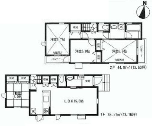 Floor plan. (A Building), Price 52,800,000 yen, 4LDK, Land area 112.53 sq m , Building area 88.48 sq m