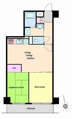 Floor plan. 2LDK, Price 26,800,000 yen, Occupied area 52.35 sq m , Balcony area 6.6 sq m