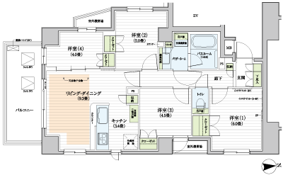 Floor: 4LDK, occupied area: 71.56 sq m, Price: 54,700,000 yen ~ 61,600,000 yen, now on sale