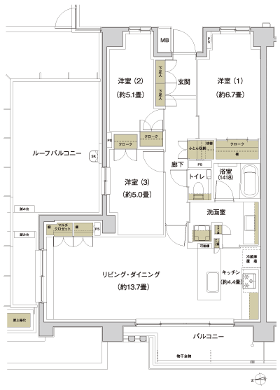 Floor: 3LDK, occupied area: 81.13 sq m, Price: TBD