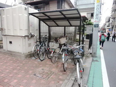 Parking lot. Bicycle-parking space