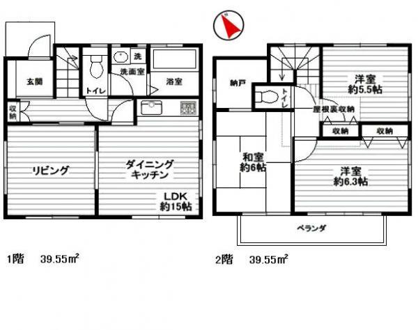 Floor plan. 32,900,000 yen, 3LDK, Land area 100.32 sq m , Building area 79.1 sq m