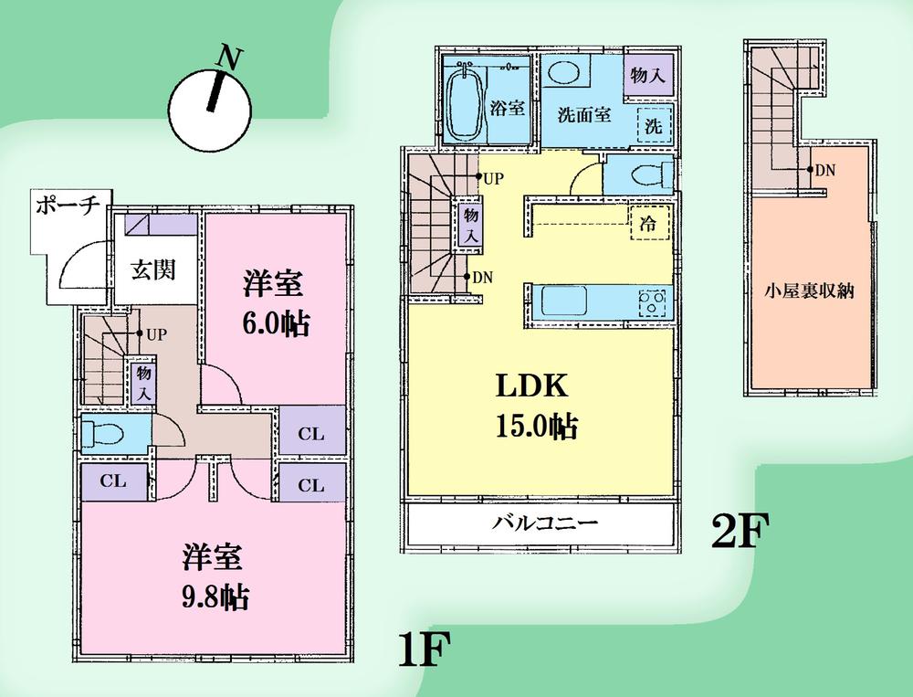 Floor plan. 45,800,000 yen, 3LDK, Land area 100.09 sq m , Building area 79.39 sq m