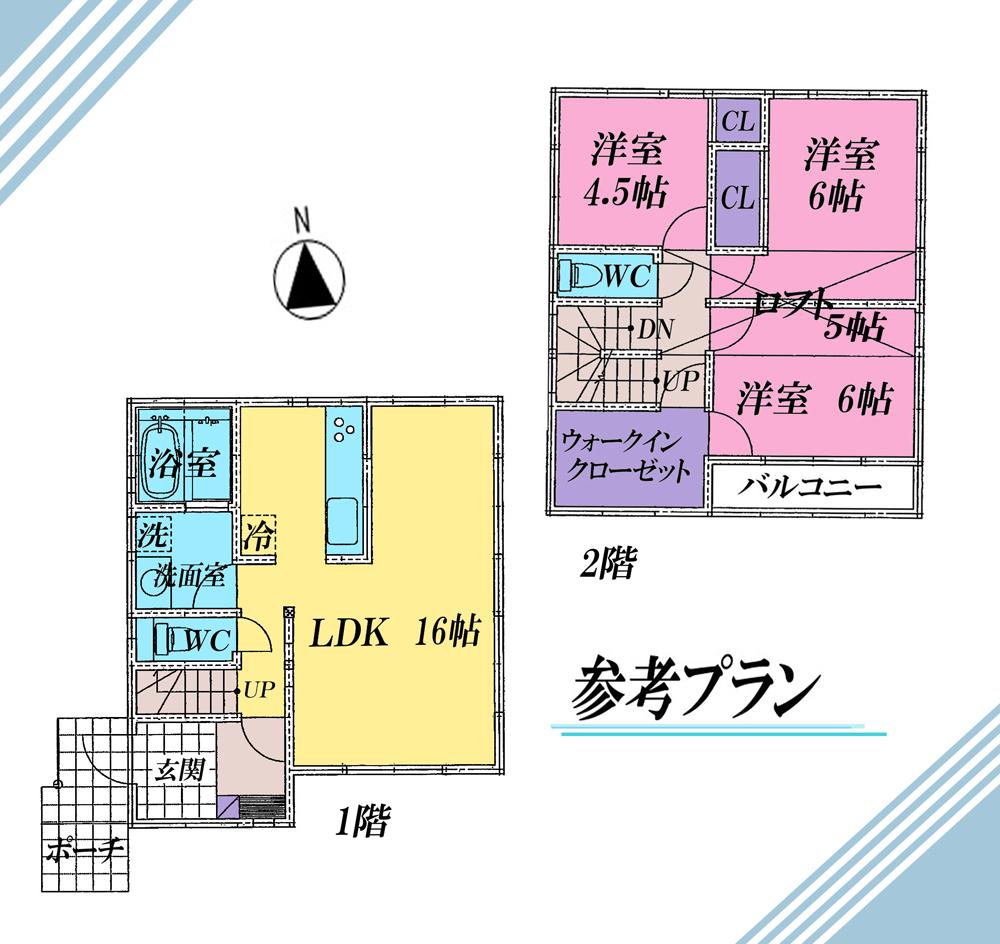 Building plan example (floor plan). Building plan example (F No. land) Building price 15.6 million yen, Building area 85.92 sq m
