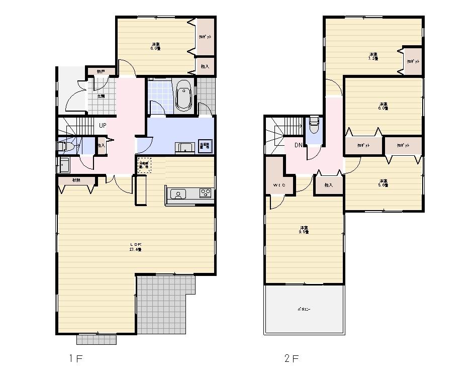 Building plan example (floor plan). Building plan example (one household)