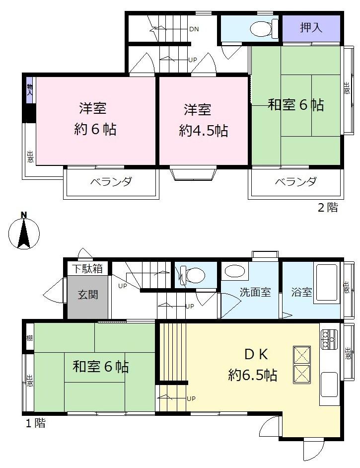 Floor plan. 24,800,000 yen, 4DK, Land area 81.99 sq m , Becomes the floor plan of the building area 85.92 sq m 4DK type