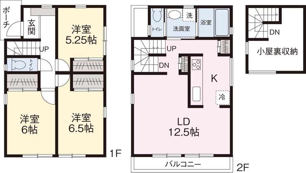 Floor plan. 55 million yen, 3LDK, Land area 108 sq m , Building area 85.92 sq m