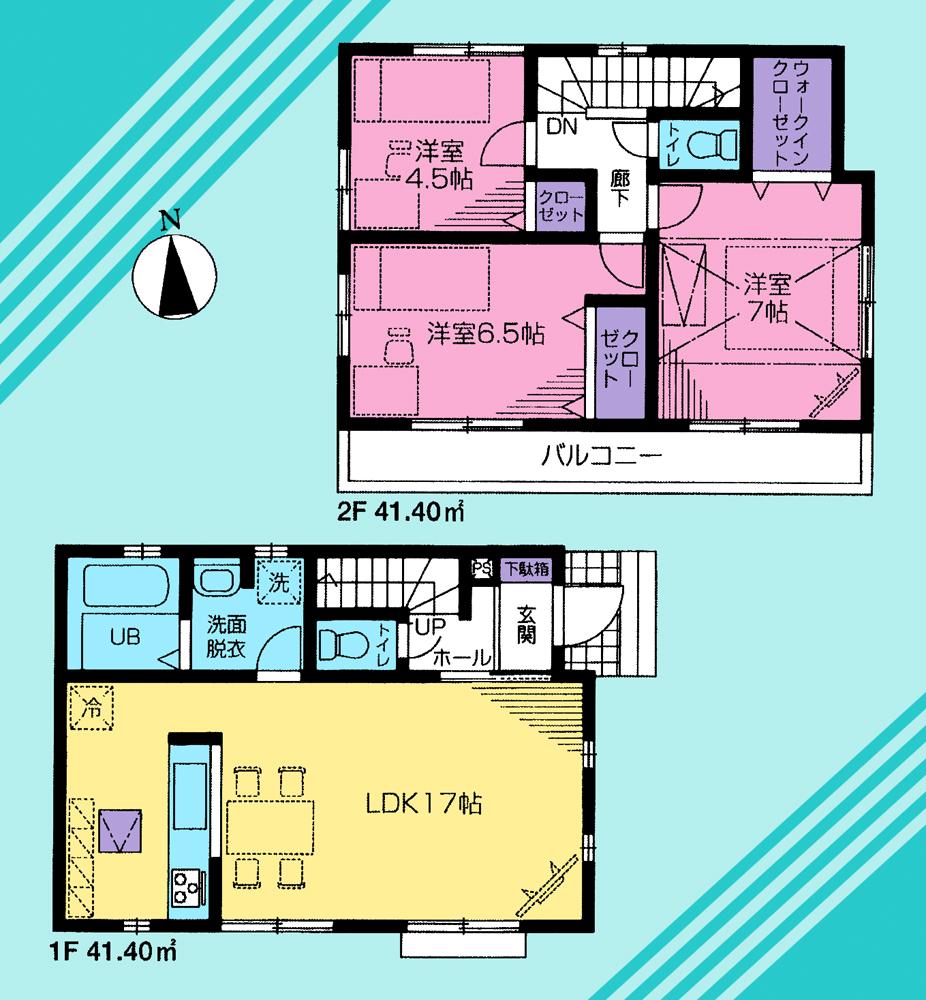 Floor plan. 49,900,000 yen, 3LDK, Land area 103.88 sq m , Building area 82.8 sq m