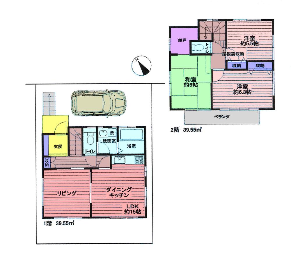 Floor plan. 32,900,000 yen, 3LDK + S (storeroom), Land area 100.32 sq m , Building area 79.1 sq m