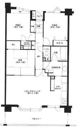 Floor plan. 3LDK, Price 38,800,000 yen, Footprint 75.7 sq m , Balcony area 13.92 sq m spacious 3LDK