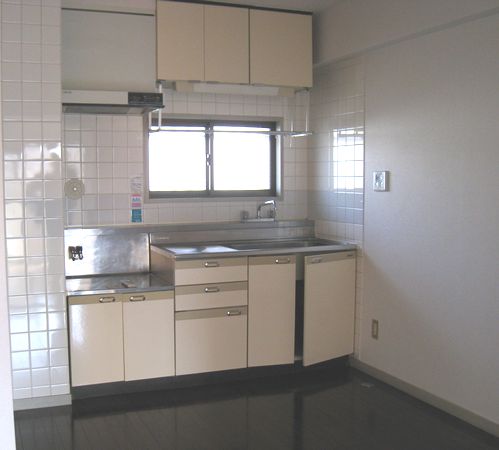 Kitchen. Bright kitchen with a window