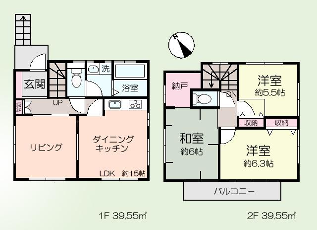 Floor plan. 32,900,000 yen, 3LDK + S (storeroom), Land area 100.32 sq m , Building area 79.1 sq m floor plan