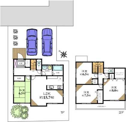 Local land photo. Building reference plan (4LDK type)