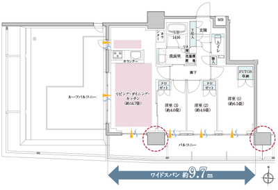 Floor: 3LDK, occupied area: 66.97 sq m, Price: TBD