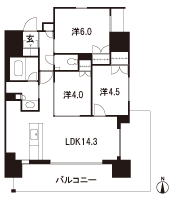 Floor: 3LDK (6F ~ 12F) / 2LDK+S(3F ~ 5F), the occupied area: 64.43 sq m, Price: TBD