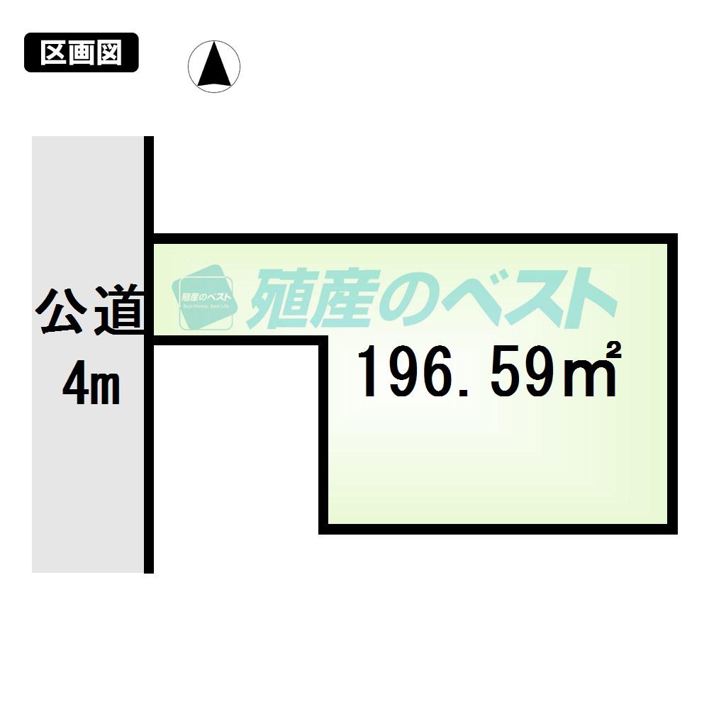 Compartment figure. Land price 68 million yen, Land area 196.59 sq m