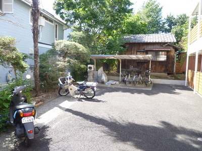 Parking lot. Bicycle-parking space