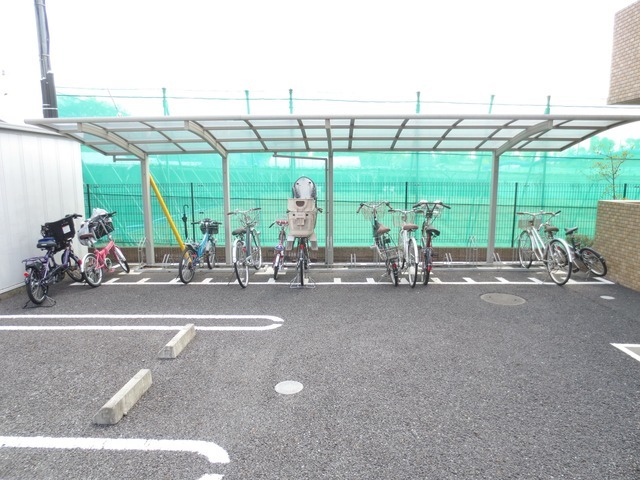 Parking lot. Bicycle-parking space