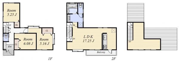 Floor plan. 45 million yen, 3LDK, Land area 110.08 sq m , Building area 99.87 sq m