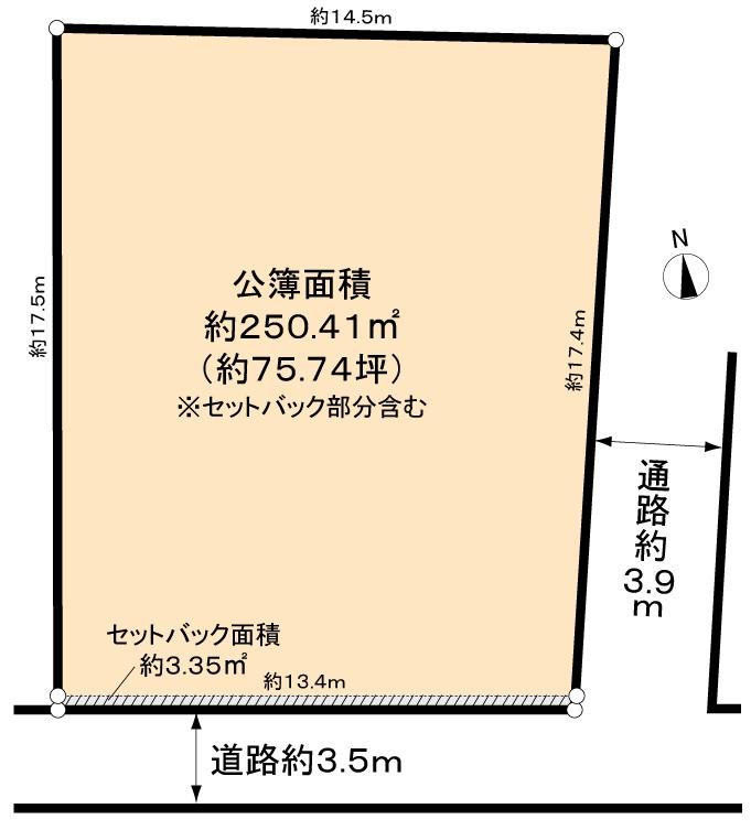 Compartment figure. Land price 100 million 12,720,000 yen, Land area 250.41 sq m