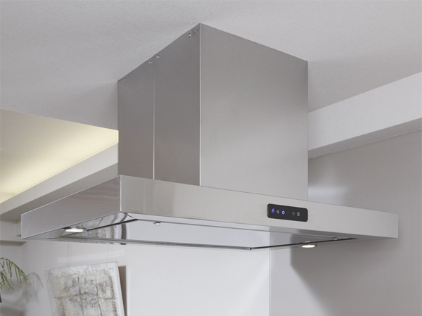 Kitchen.  [Stainless steel range hood] Hairline is beautiful, Stylish stainless steel range hood. (Model Room A1 type ・ Menu plan ※ Free of charge ・ Application deadline Yes / Some including paid option)