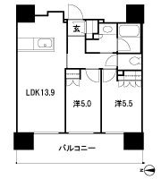 Floor: 2LDK, occupied area: 55.06 sq m, Price: TBD