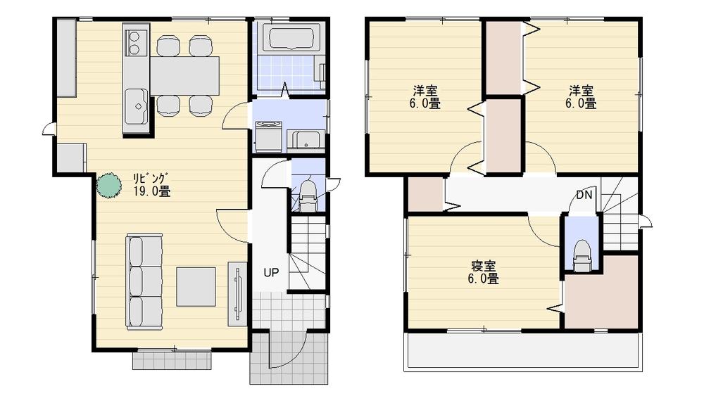 Compartment figure. Land price 36,800,000 yen, Land area 104.81 sq m