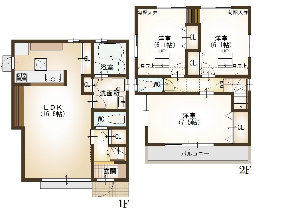 Floor plan. 48,800,000 yen, 3LDK, Land area 104.81 sq m , Building area 83.16 sq m