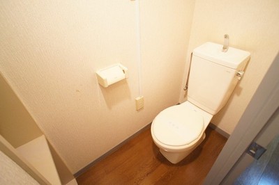 Toilet. There is also a shelf in toilet ☆