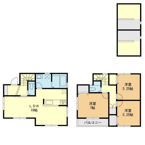 Floor plan. 50,800,000 yen, 3LDK, Land area 101.43 sq m , Building area 79.38 sq m