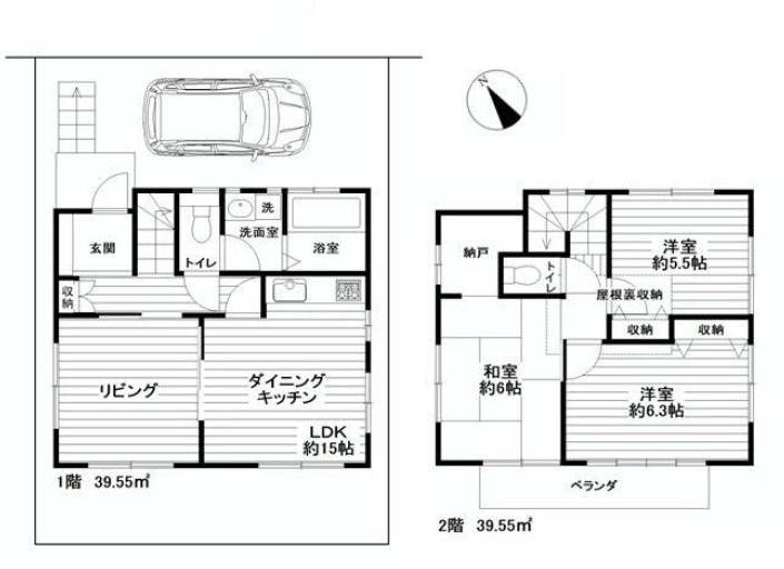 Floor plan. 32,900,000 yen, 3LDK + S (storeroom), Land area 100.32 sq m , Building area 79.1 sq m