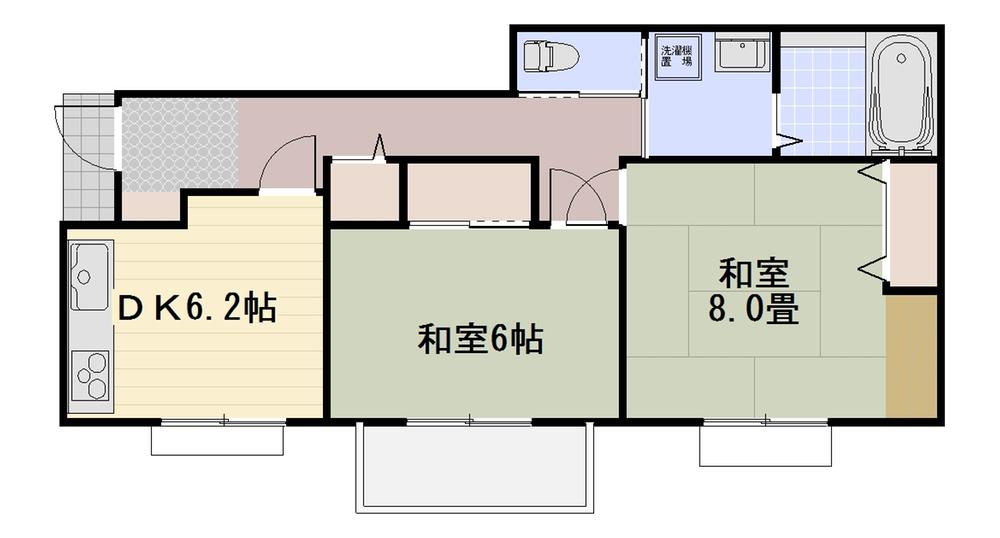 Floor plan. 65 million yen, 2DK, Land area 142.23 sq m , Building area 56.31 sq m