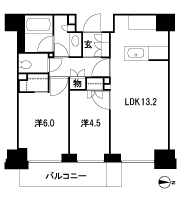 Floor: 2LDK + WIC, the area occupied: 53.9 sq m, Price: 47,978,757 yen, now on sale