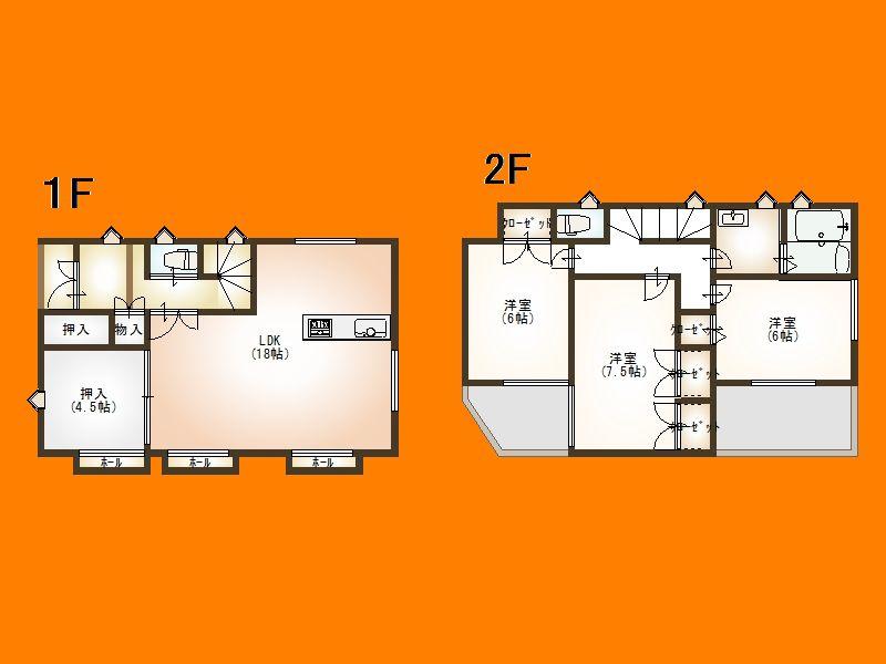 Floor plan. 30,800,000 yen, 4LDK, Land area 139.01 sq m , Building area 97.2 sq m floor plan