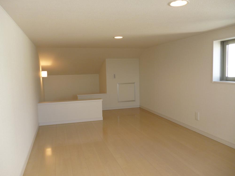 Non-living room. There is a small window is two places, Spacious and bright loft (happy fixed stairs)