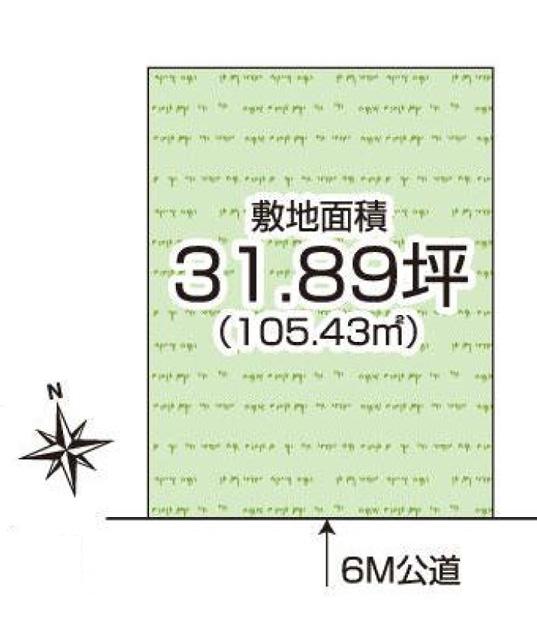 Compartment figure. Land price 18,800,000 yen, Land area 105.43 sq m