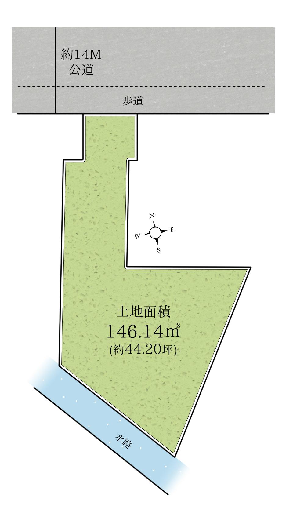 Compartment figure. Land price 15 million yen, Land area 146.14 sq m compartment view