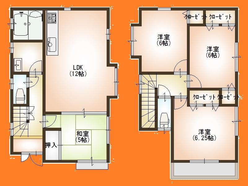 Floor plan. 21,800,000 yen, 4LDK, Land area 112.02 sq m , Building area 86.11 sq m Floor