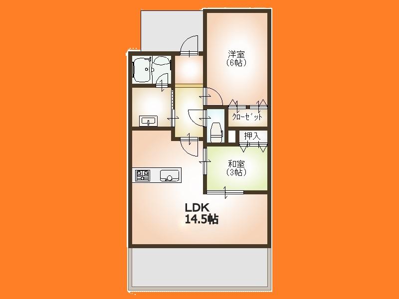 Floor plan. 1LDK + S (storeroom), Price 15 million yen, Occupied area 53.88 sq m , Balcony area 11.34 sq m Floor
