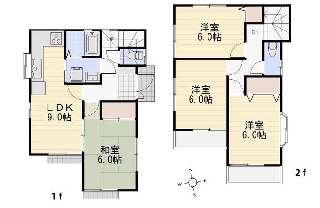Floor plan. 20.8 million yen, 4LDK, Land area 100.5 sq m , Building area 79.38 sq m