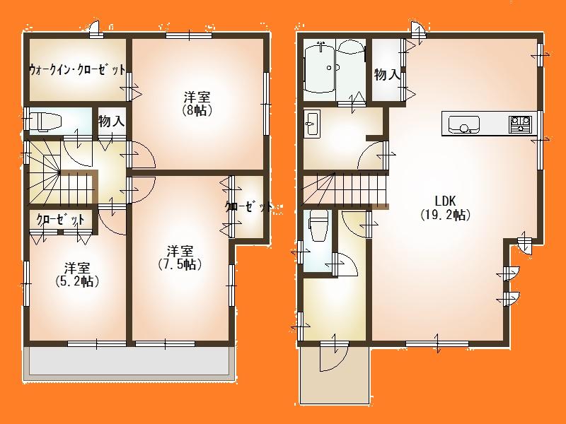 Floor plan. (D Building), Price 31 million yen, 3LDK+S, Land area 125.96 sq m , Building area 99.36 sq m