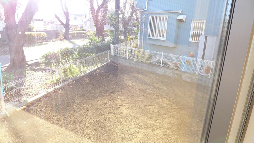 Garden. Little swing and jungle gym will put.